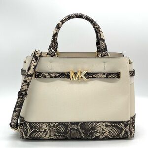 Michael Kors Reed Large Center Zip Satchel Crossbody Bag